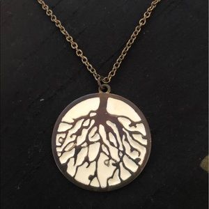 Tree roots necklace.